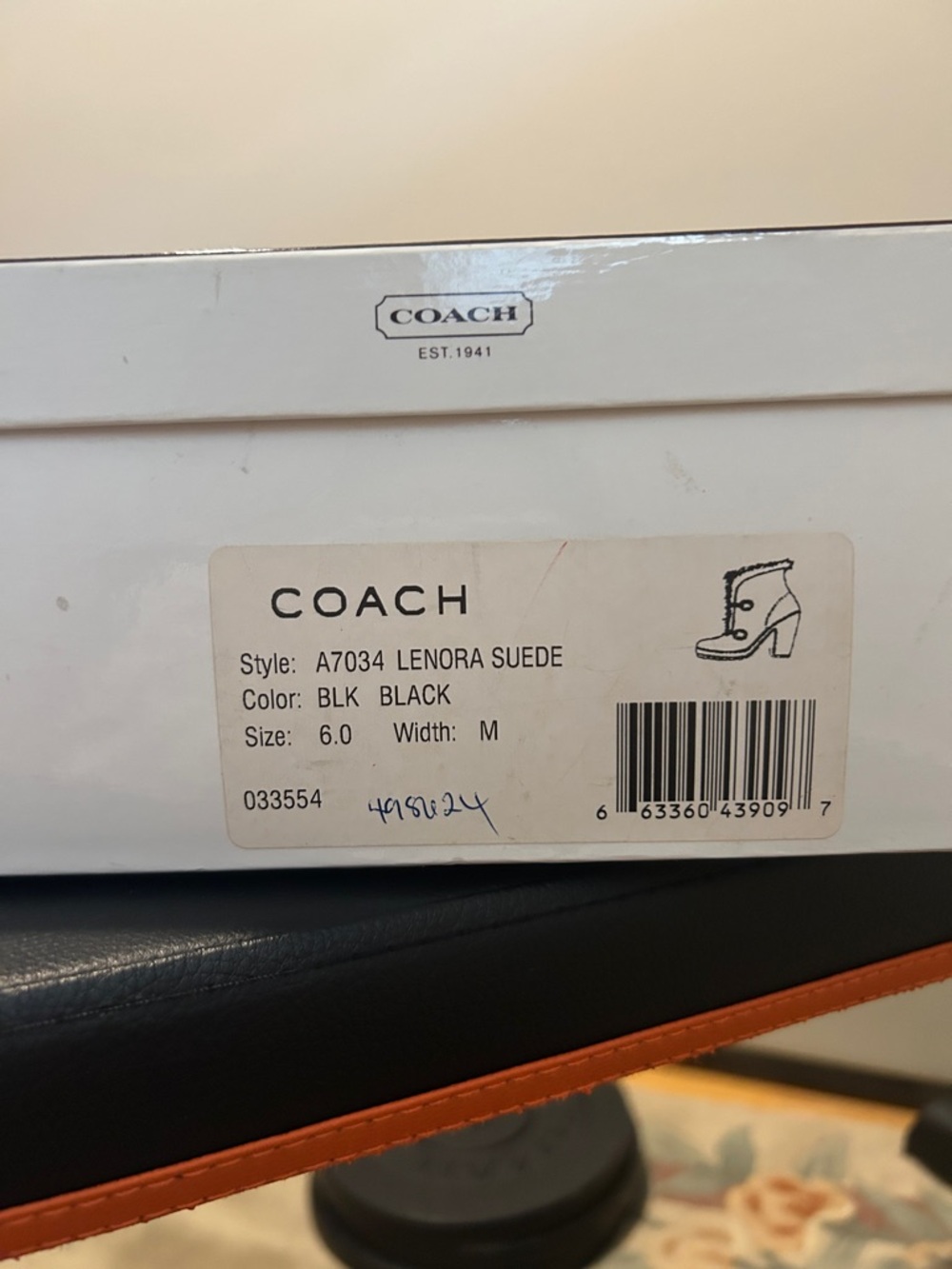 COACH Black Lenora Suede Women's Ankle Boots